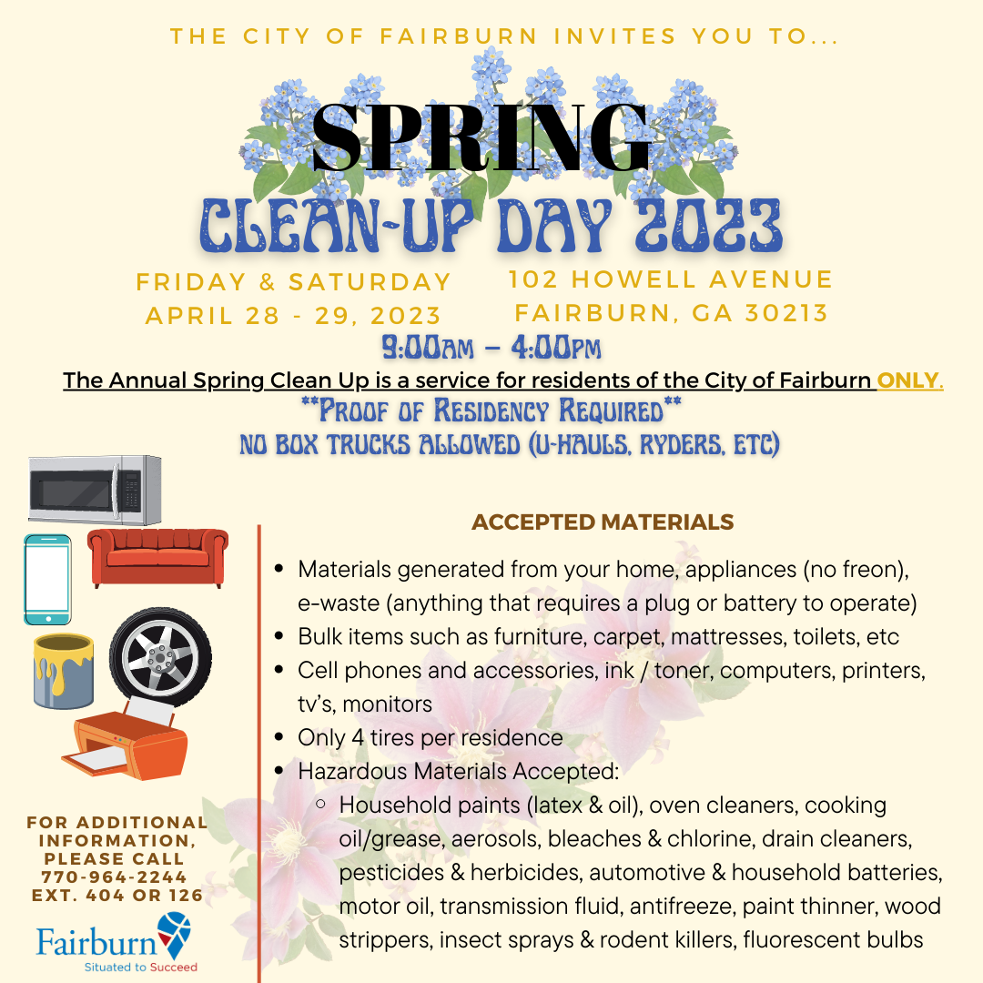 The City of Fairburn Invites Residents to Participate in the Spring ...