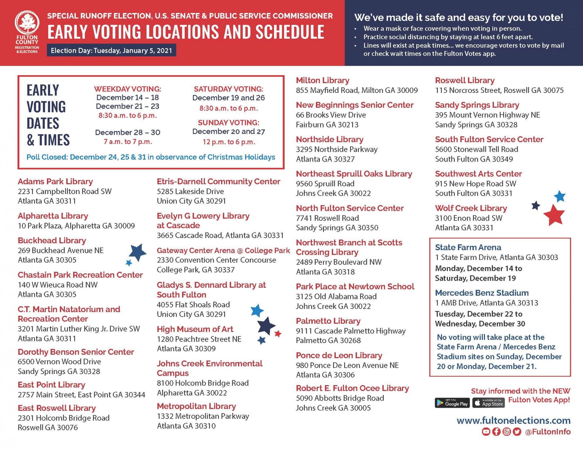 Early Voting Location and Schedule