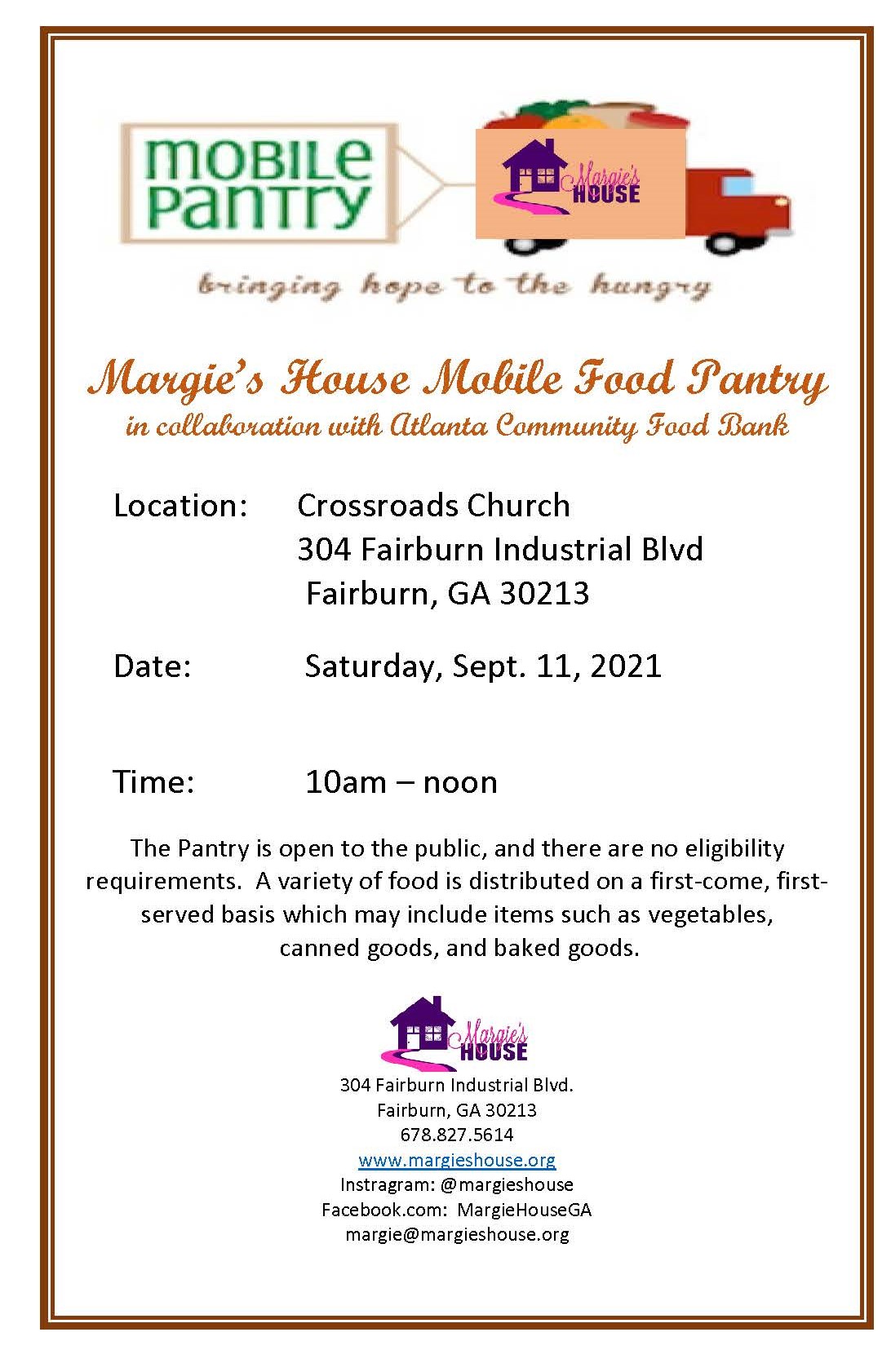 Sept 11 Food Pantry