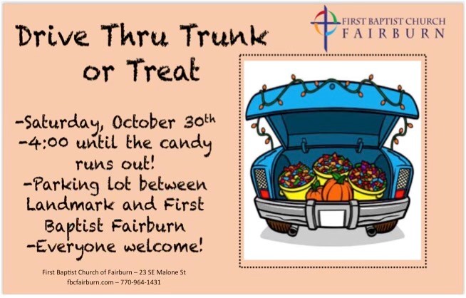 Drive thru Trunk or Treat