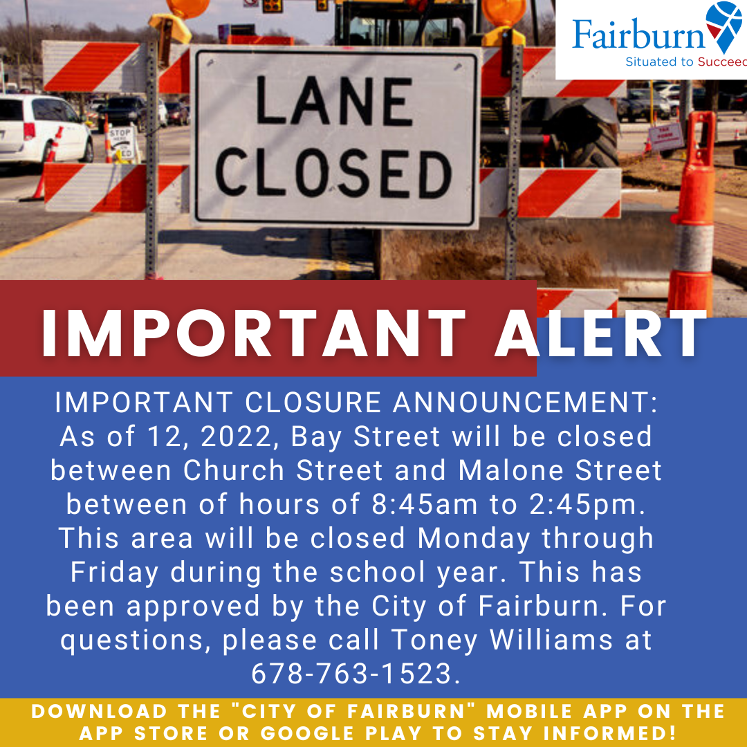 Lane closure notice