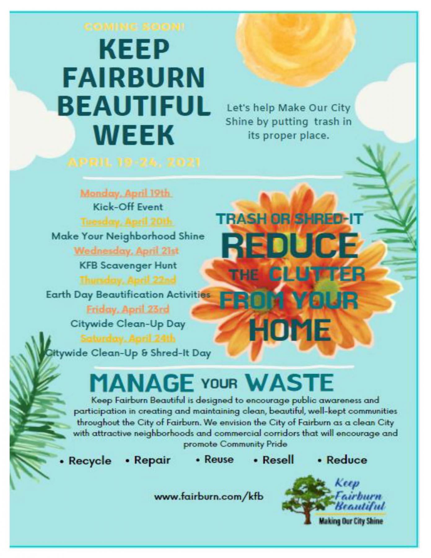 Keep Fairburn Beautiful Week Final Flyer