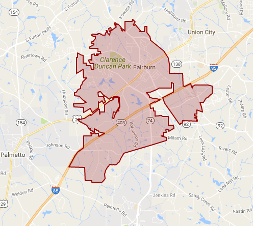 City of Fairburn Boundary Map