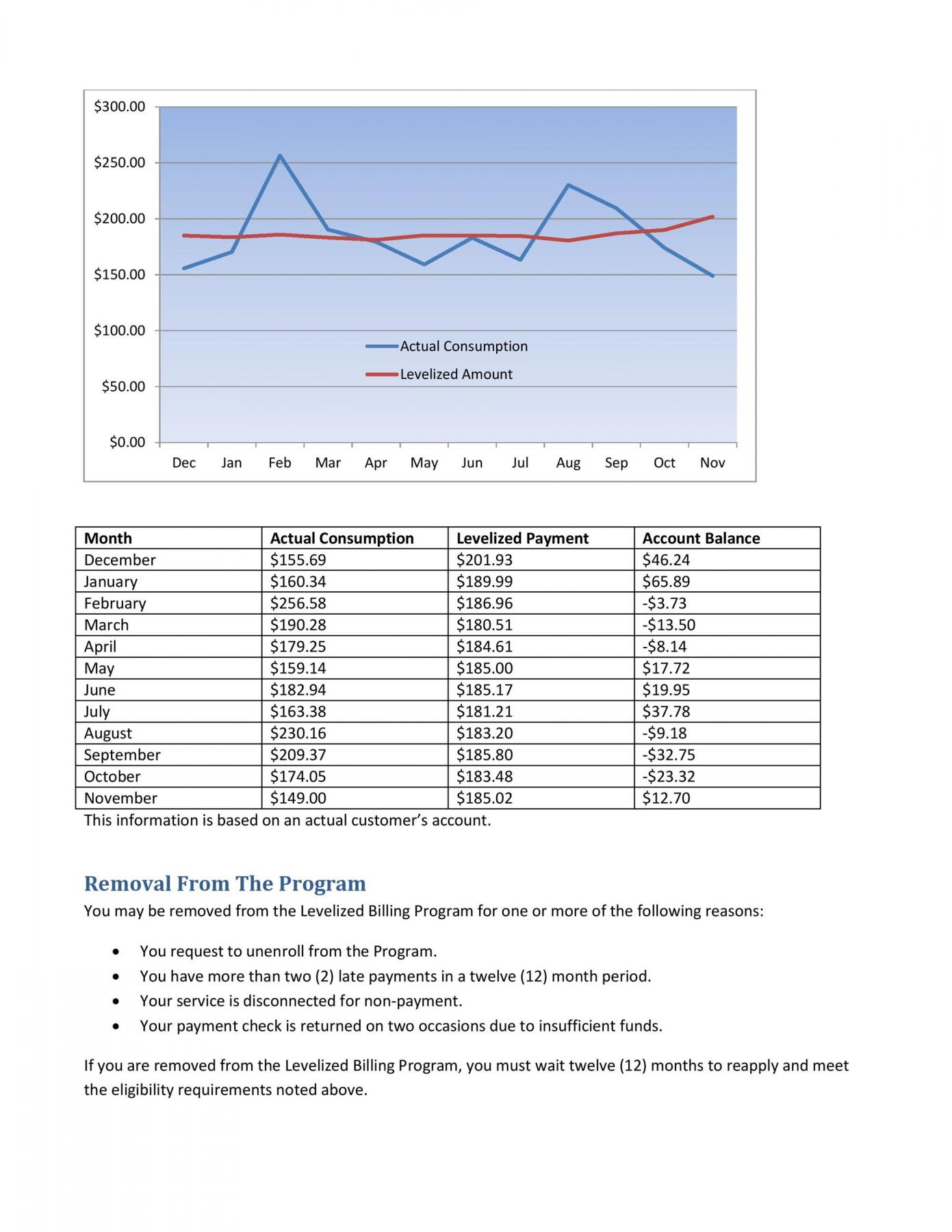 Levelized Billing Program